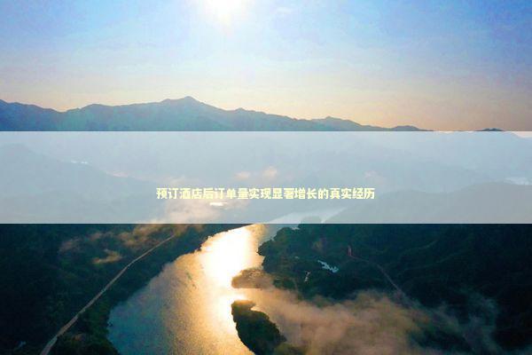 预订酒店后订单量实现显著增长的真实经历