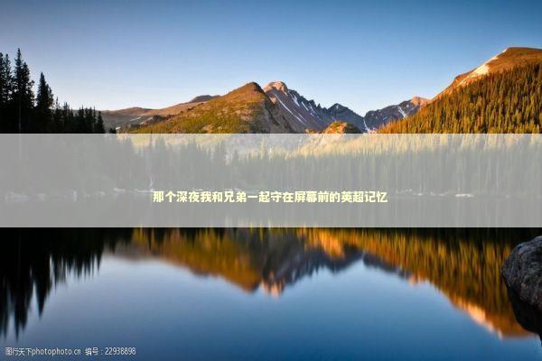 那个深夜我和兄弟一起守在屏幕前的英超记忆